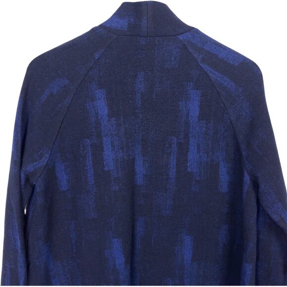 Eileen Fisher Navy Blue Black‎ Wool Blend Cardigan Sweater Duster Size PS - Picture 5 of 9